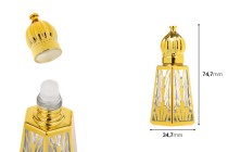 Parfümflasche im arabischen Stil, 15 ml, zum Aufrollen Parfümflasche im arabischen Stil, 15 ml, zum Aufrollen-εικόνα_διαστάσεις
