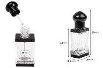 Flacone in vetro trasparente da 5 ml con ago e tappo Flacone in vetro trasparente da 5 ml con ago e tappo-dimensioni_immagine