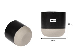 Dekorative Keramikvase 79 x 77 mm in verschiedenen Farben für Kerzen-εικόνα_διαστάσεις