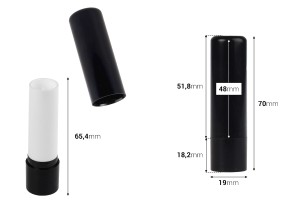 Tube pour baume à lèvres de 4 ml en packs de 10 pièces (6 couleurs)-εικόνα_διαστάσεις