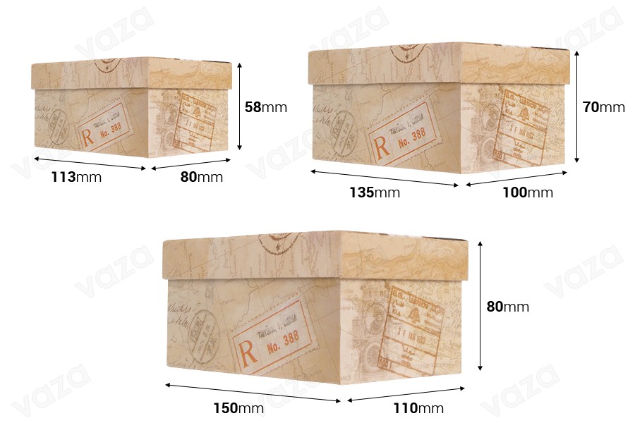 Gift box in a set S-M-L - Eiffel Tower Gift box in a set S-M-L - Eiffel Tower-image_dimensions