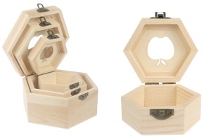 Holzkiste mit Sichtfenster mit Clips, Set aus 3 Stücken  (S -M- L)-εικόνα_προϊοντική