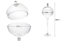 Alzata con coperchio per contenere alimenti o per decorazione Alzata con coperchio per contenere alimenti o per decorazione-dimensioni_immagine