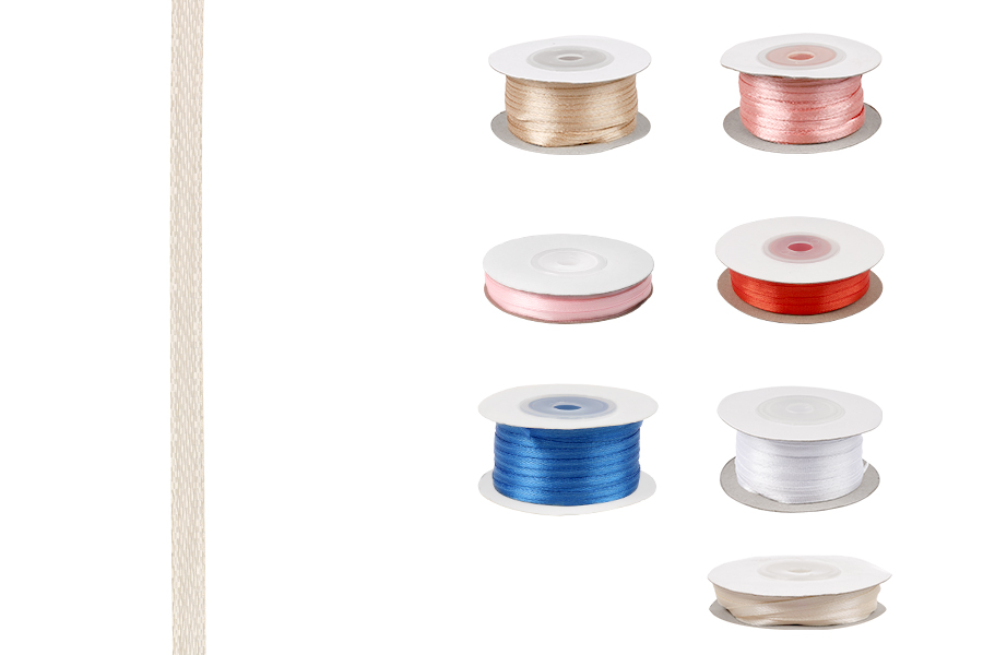 Satinband für Dekoration 3 mm in verschiedenen Farben, 1 Stück 50 Meter Satinband für Dekoration 3 mm in verschiedenen Farben, 1 Stück 50 Meter-produktbild