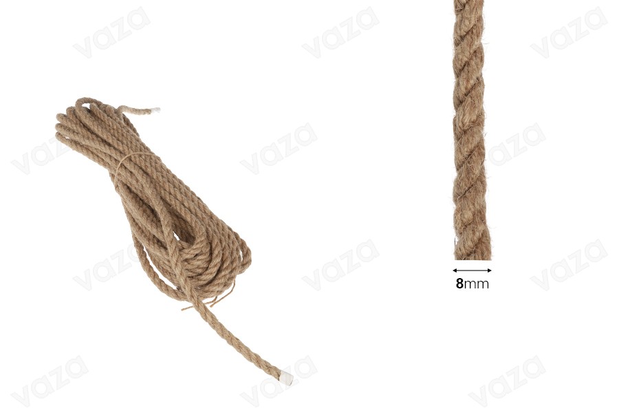 Cordino decorativo da 8 mm - Un pezzo da 10 metri.-dimensioni_immagine