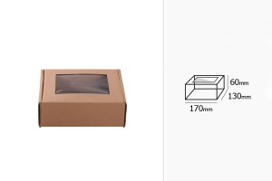 Schachtel aus Kraftpapier 170x130x60mm - 25 Stücke-εικόνα_διαστάσεις