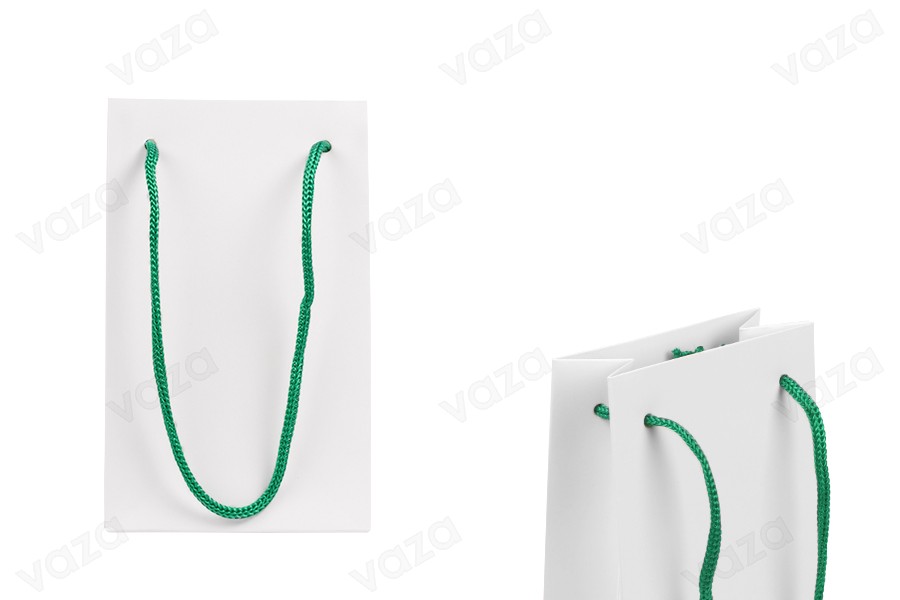 Sacchetto da regalo in carta bianca 110x60x180 mm con cordino- 20 pz Sacchetto da regalo in carta bianca 110x60x180 mm con cordino- 20 pz-immagine_prodotto