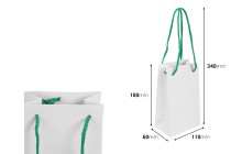 Sacchetto da regalo in carta bianca 110x60x180 mm con cordino- 20 pz Sacchetto da regalo in carta bianca 110x60x180 mm con cordino- 20 pz-dimensioni_immagine