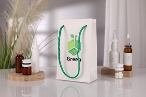Geschenktüte weißes Papier 110x60x180 mm mit Zugband - 20 Stk-bildgruppe
