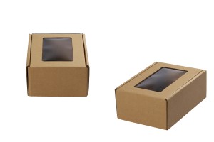 Packung Kraftpapier mit Fenster 130x180x70mm - 20 Stck-εικόνα_προϊοντική