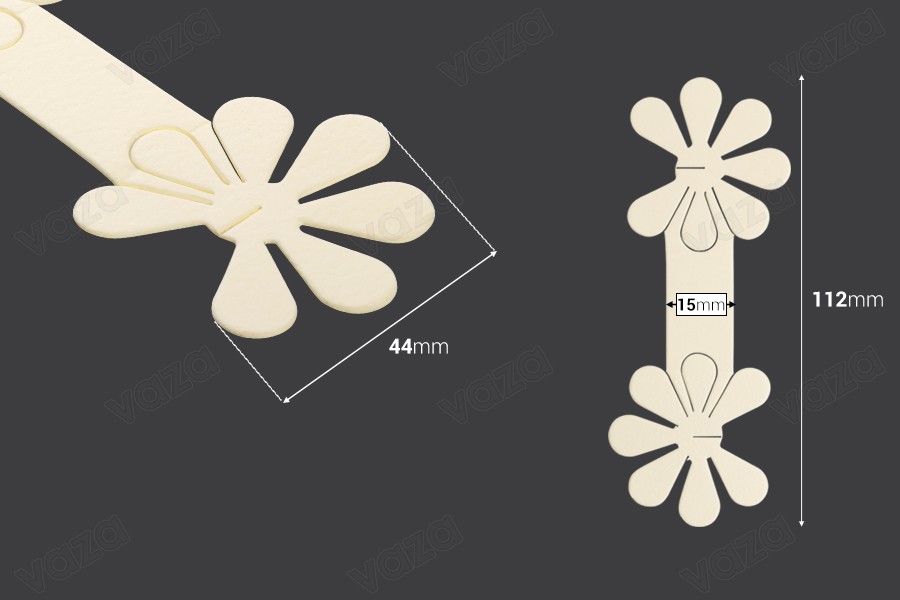 Papiers de parfumerie en forme de fleur - lot de 100 pcs Papiers de parfumerie en forme de fleur - lot de 100 pcs-εικόνα_διαστάσεις