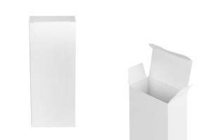 Papierbox für Parfümflaschen von 100 ml in weißem Satin 64x35x160 - 20 Stk