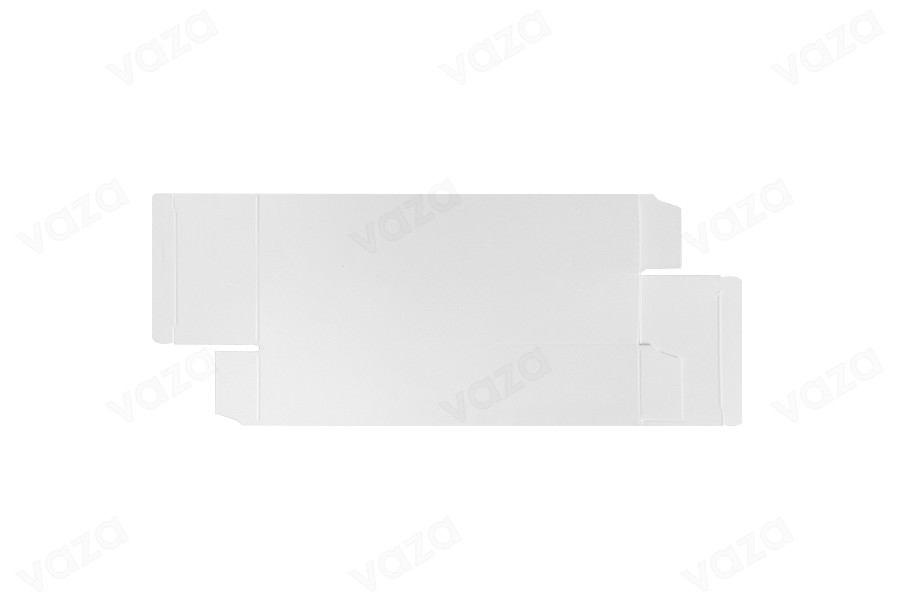 Boîte en papier pour flacons de parfum de 100 ml en satin blanc 64x35x160 - 20 pcs Boîte en papier pour flacons de parfum de 100 ml en satin blanc 64x35x160 - 20 pcs-photo_groupe