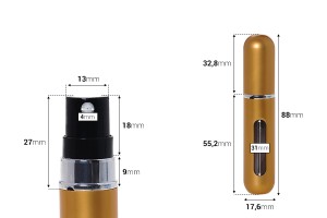 Σπρέι για αρώματα 5 ml που γεμίζει από το μπουκάλι-bildabmessungen