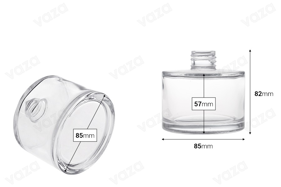 Bottiglia cilindrica in vetro da 200 ml (PP 28)-dimensioni_immagine