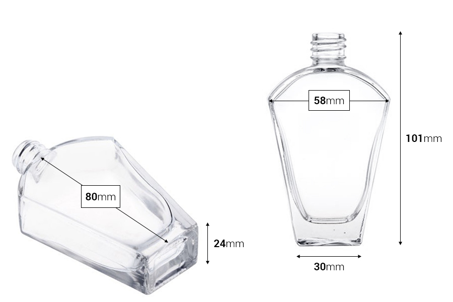 Φιάλη για αρώματα γυάλινη 50 ml (18/415) σε ιδιαίτερο "V" σχήμα Φιάλη για αρώματα γυάλινη 50 ml (18/415) σε ιδιαίτερο "V" σχήμα