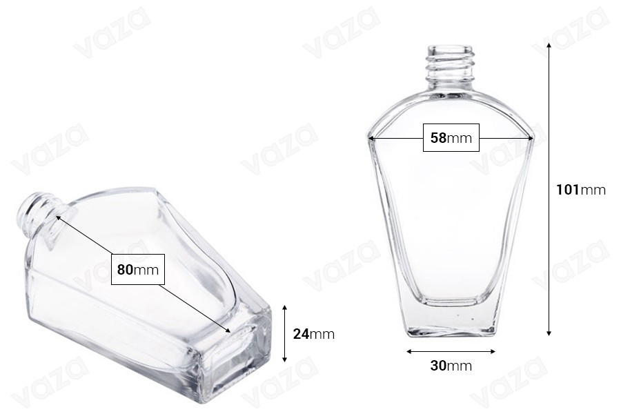 Perfume glass bottle - 50 ml (18/415) - in "V" shape-image_dimensions