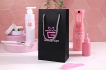 Geschenktüte 110x60x200 mm in mattschwarz mit grauer Baumwollkordel - 10 Stück-bildabmessungen