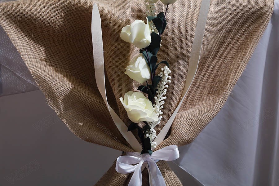Bouquet of decorative branches and flowers 1.6 m in beige color - 3 pcs Bouquet of decorative branches and flowers 1.6 m in beige color - 3 pcs-dimensioni_immagine