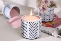 Pot en ciment décoratif 102x92 mm en différents modèles - 4 pcs-photo_groupe