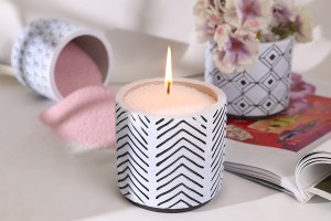 Pot en ciment décoratif 102x92 mm en différents modèles - 4 pcs-εικόνα_σύνθεση