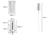 Vaporisateur en aluminium 18/415 pour flacons de parfum Vaporisateur en aluminium 18/415 pour flacons de parfum-photo_dimensions