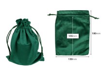 Pochette en velours vert de dimensions 130 x 180 mm - 50 pièces Pochette en velours vert de dimensions 130 x 180 mm - 50 pièces-photo_dimensions
