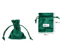 Pochette en velours vert de 70 x 90 mm - Lot de 50 Pochette en velours vert de 70 x 90 mm - Lot de 50-photo_dimensions