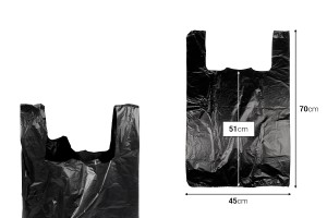 Sac en plastique noir 45 x 70 cm - 100 pcs-εικόνα_διαστάσεις