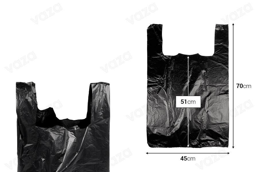Black plastic bag in size 45x70 cm - 100 pcs Black plastic bag in size 45x70 cm - 100 pcs-image_dimensions