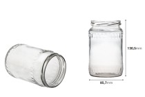 Barattolo cilindrico per miele 580 ml Sfaccettatura - 72 pz-dimensioni_immagine