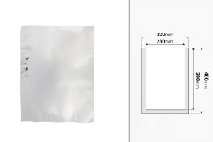 Sachets en aluminium 300 x 400 mm avec fermeture thermoscellable et ouverture facile - 100 pièces-εικόνα_διαστάσεις