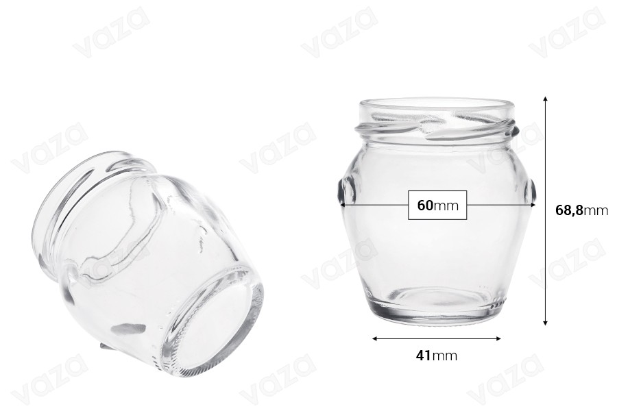 Μπομπονιέρες βαζάκι μικρό 106 ml Orcio * 30 τμχ-εικόνα_διαστάσεις
