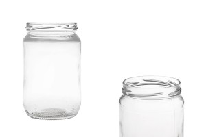 Glass round jar 720ml (for 1 kg honey) - 50 pcs-produktbild
