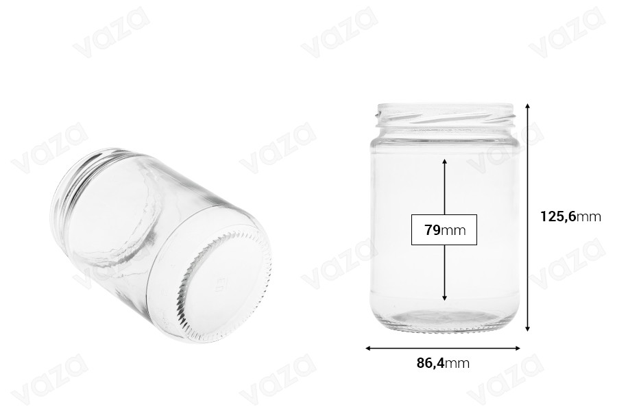 Kavanoz qelqi cilindrik 588 ml për mjaltë-imazh_dimensione