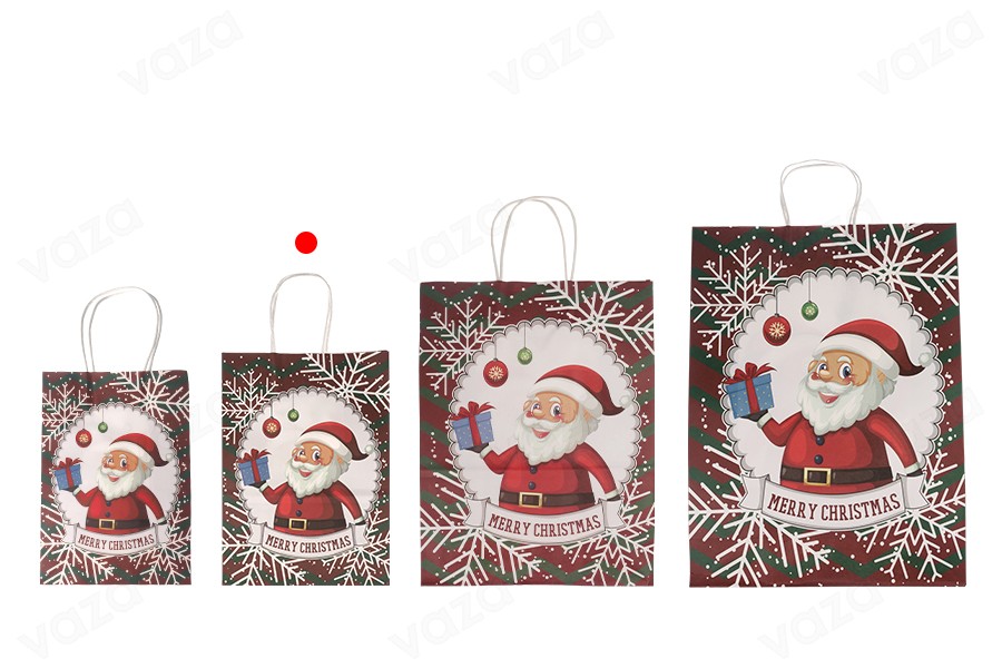 Sac cadeau de Noël 185x95x255 mm avec poignée - 12 pièces Sac cadeau de Noël 185x95x255 mm avec poignée - 12 pièces-εικόνα_σύνθεση