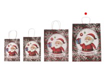 Sac cadeau de Noël 315x115x420 mm avec poignée - 12 pièces Sac cadeau de Noël 315x115x420 mm avec poignée - 12 pièces