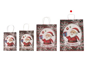 Sac cadeau de Noël 315x115x420 mm avec poignée - 12 pièces-6