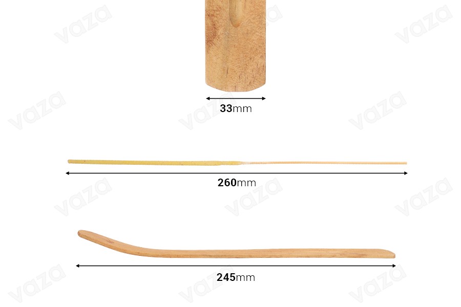 Set di bastoncini di bambù in 4 aromi naturali di piante o frutti e base in legno Set di bastoncini di bambù in 4 aromi naturali di piante o frutti e base in legno-dimensioni_immagine