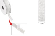 Spitze in Farbe weiß Breite 12mm mit Klebeband - 4,6 Meter Stück Spitze in Farbe weiß Breite 12mm mit Klebeband - 4,6 Meter Stück-bildabmessungen