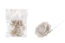 Fiori fatti a mano con stoffa e filo di ferro per bomboniere e decorazioni - 6 pezzi. Fiori fatti a mano con stoffa e filo di ferro per bomboniere e decorazioni - 6 pezzi.-immagine_prodotto