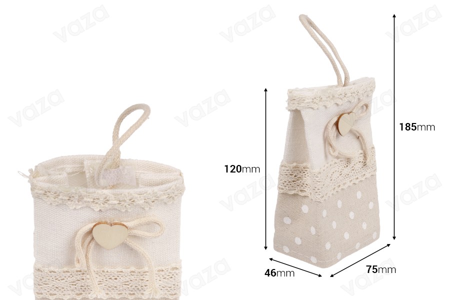 Handbags for 75% cotton 75x46x120 mm - 12 pcs Handbags for 75% cotton 75x46x120 mm - 12 pcs-image_dimensions