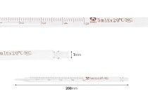 Fixed-volume release glass pipette with 5 ml graduation Fixed-volume release glass pipette with 5 ml graduation