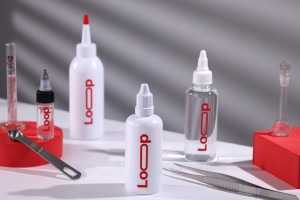 PET-Flasche 100 ml transparent mit weißem twist up Deckel  für E- Liquids 50 Stücke-εικόνα_σύνθεση