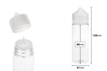 Μπουκαλάκι 120 ml τύπου Chubby Gorilla πλαστικό (PET) με καπάκι ασφαλείας για ηλεκτρονικό τσιγάρο - 50 τμχ-εικόνα_διαστάσεις