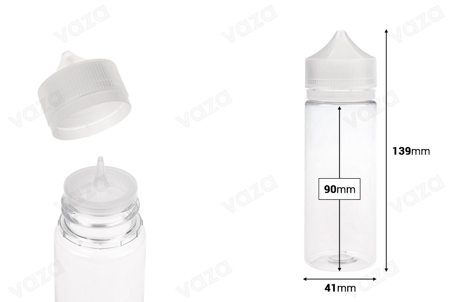 Liquid Flasche 120ml Chubby Gorilla (PET) - 50 Stücke-εικόνα_διαστάσεις