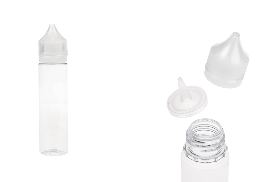 Μπουκαλάκι 60 ml τύπου Chubby Gorilla πλαστικό (PET) με καπάκι ασφαλείας για ηλεκτρονικό τσιγάρο - 50 τμχ-εικόνα_προϊοντική