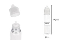 Μπουκαλάκι 60 ml τύπου Chubby Gorilla πλαστικό (PET) με καπάκι ασφαλείας για ηλεκτρονικό τσιγάρο - 50 τμχ-εικόνα_διαστάσεις