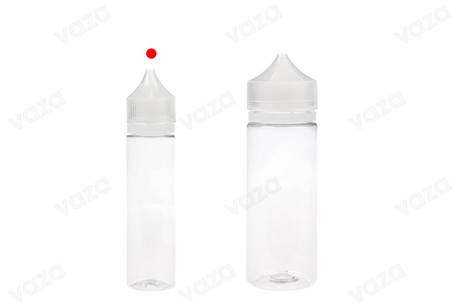 Μπουκαλάκι 60 ml τύπου Chubby Gorilla πλαστικό (PET) με καπάκι ασφαλείας για ηλεκτρονικό τσιγάρο - 50 τμχ-εικόνα_σύνθεση