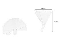 Entonnoir assemblé en plastique 40 x 55 mm - 100 pcs-photo_dimensions